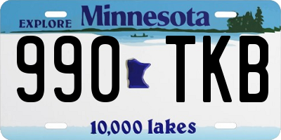 MN license plate 990TKB