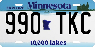MN license plate 990TKC