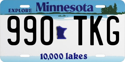 MN license plate 990TKG