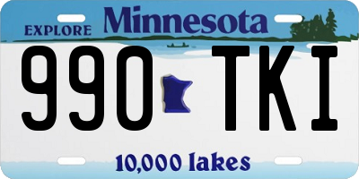 MN license plate 990TKI
