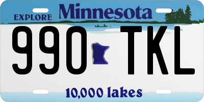 MN license plate 990TKL