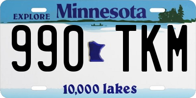 MN license plate 990TKM
