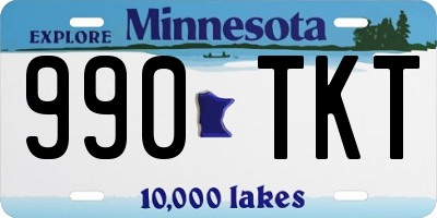 MN license plate 990TKT