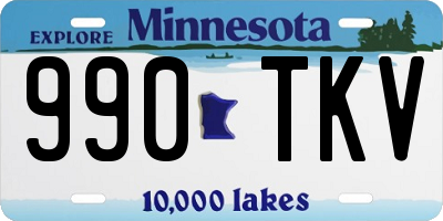MN license plate 990TKV