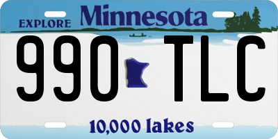MN license plate 990TLC