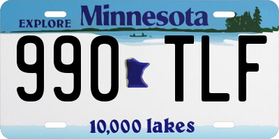 MN license plate 990TLF
