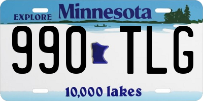 MN license plate 990TLG