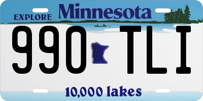 MN license plate 990TLI