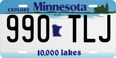 MN license plate 990TLJ