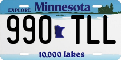 MN license plate 990TLL