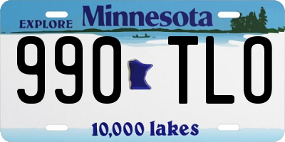 MN license plate 990TLO