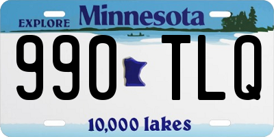 MN license plate 990TLQ