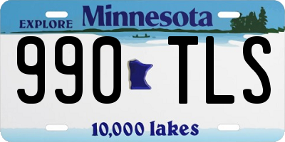 MN license plate 990TLS