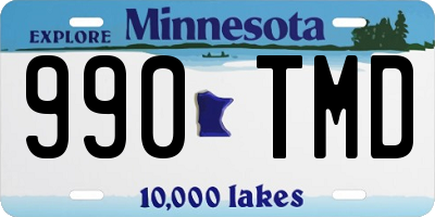 MN license plate 990TMD