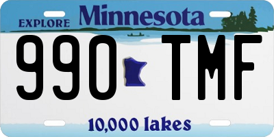 MN license plate 990TMF