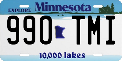 MN license plate 990TMI