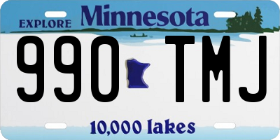 MN license plate 990TMJ