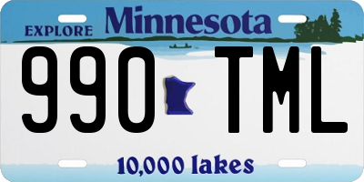 MN license plate 990TML