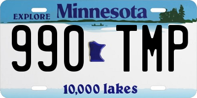 MN license plate 990TMP