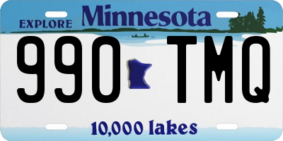 MN license plate 990TMQ
