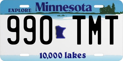 MN license plate 990TMT