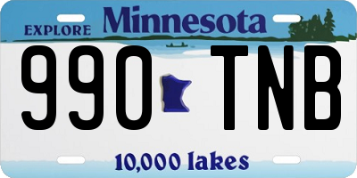 MN license plate 990TNB