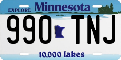 MN license plate 990TNJ