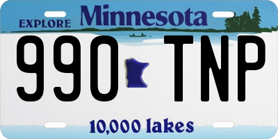 MN license plate 990TNP
