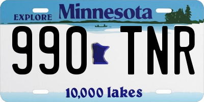 MN license plate 990TNR
