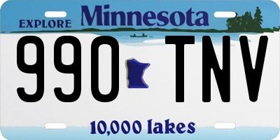 MN license plate 990TNV