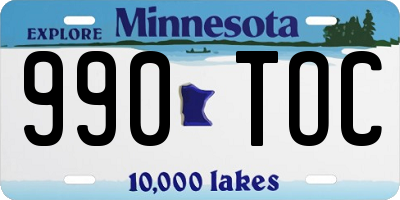 MN license plate 990TOC