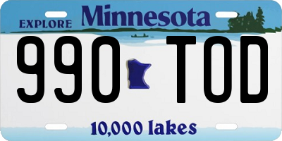 MN license plate 990TOD