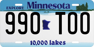 MN license plate 990TOO