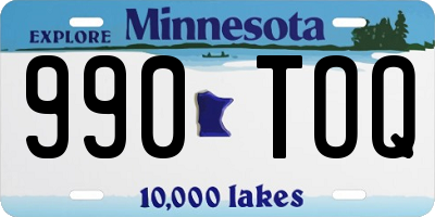 MN license plate 990TOQ