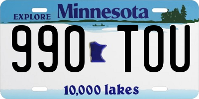 MN license plate 990TOU