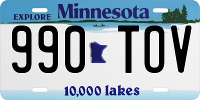 MN license plate 990TOV