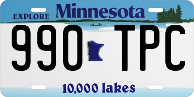 MN license plate 990TPC
