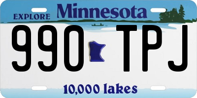 MN license plate 990TPJ