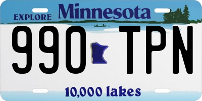 MN license plate 990TPN