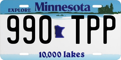 MN license plate 990TPP