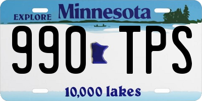 MN license plate 990TPS