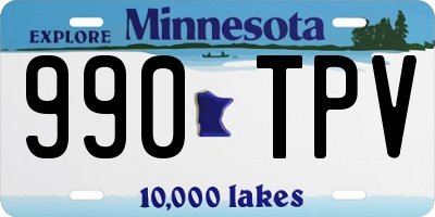 MN license plate 990TPV