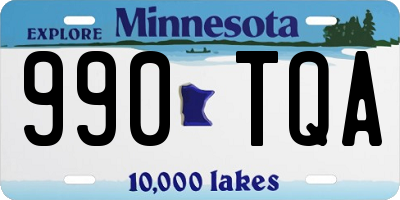 MN license plate 990TQA