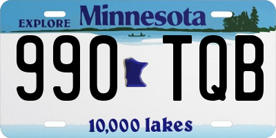 MN license plate 990TQB