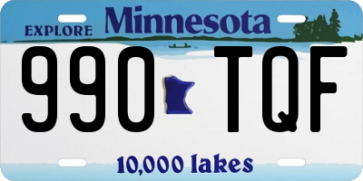 MN license plate 990TQF