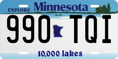 MN license plate 990TQI