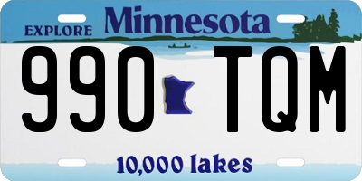 MN license plate 990TQM