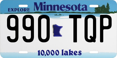 MN license plate 990TQP