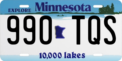 MN license plate 990TQS