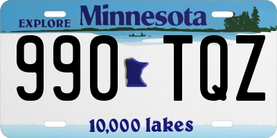 MN license plate 990TQZ